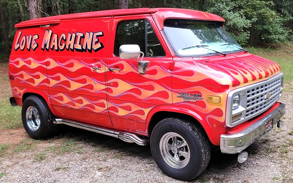 Flame-Painted 1995 Chevrolet Shorty Van Seeks a Buyer at $30,000