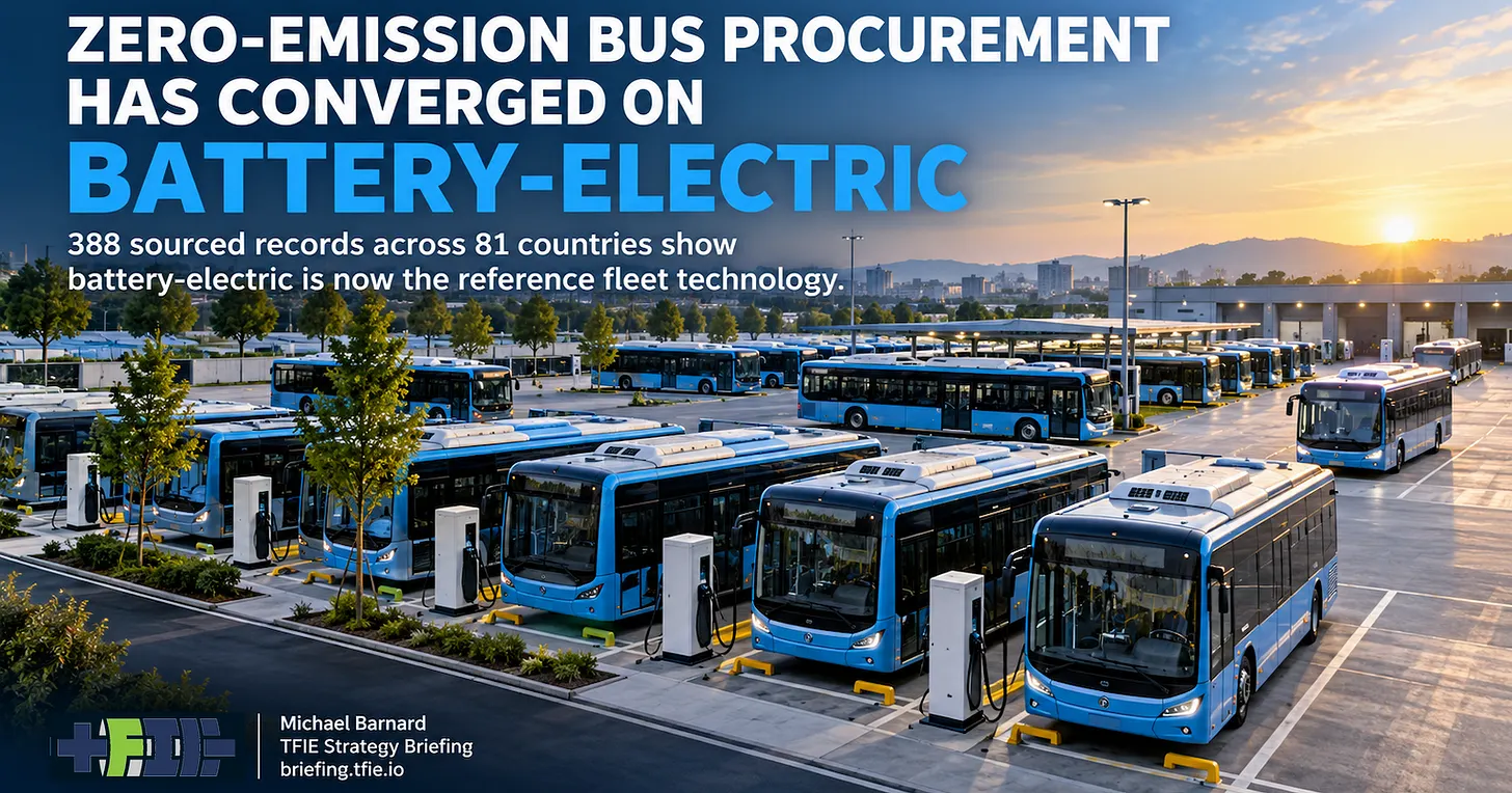 Global Bus Procurement Records Show Battery-Electric Dominance Over Hydrogen