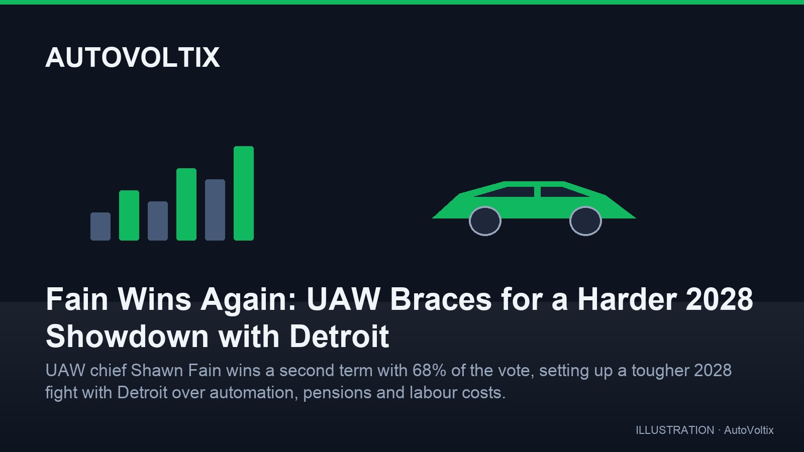 Fain Yeniden Seçildi: UAW'ı 2028'de Detroit ile Zorlu Bir Hesaplaşma Bekliyor
