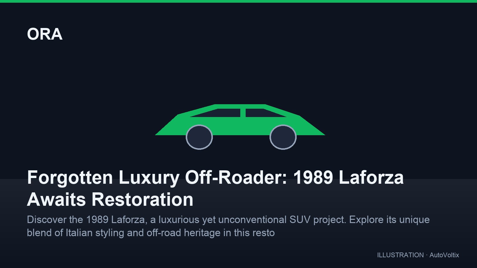 Forgotten Luxury Off-Roader: 1989 Laforza Awaits Restoration