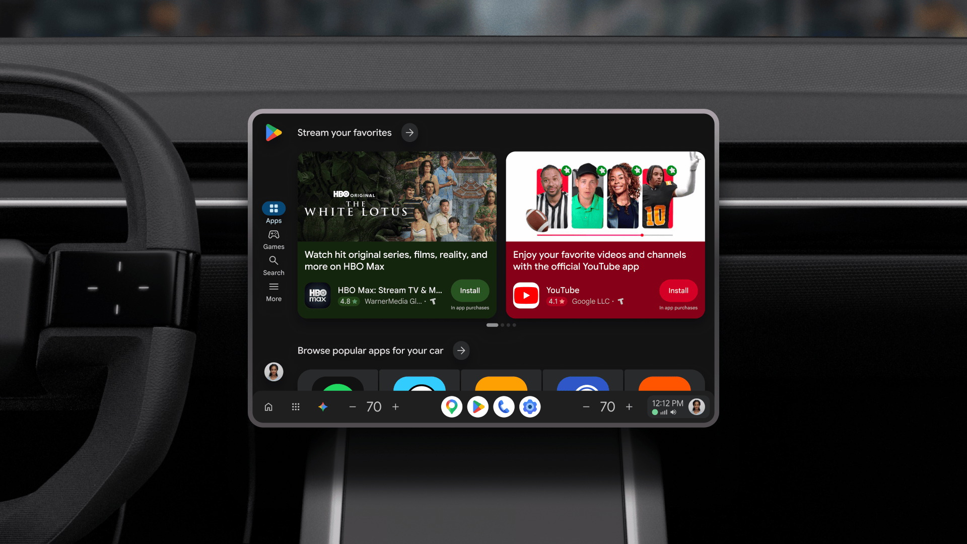 Google'dan Araç İçi Play Store'a Kapsamlı Yeniden Tasarım