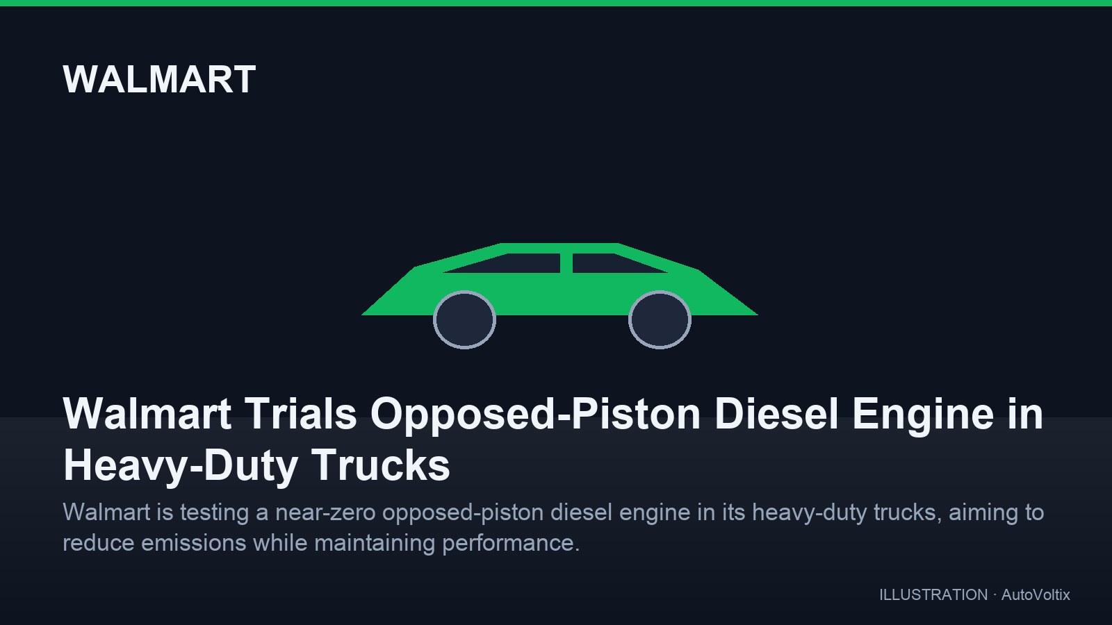Walmart Trials Opposed-Piston Diesel Engine in Heavy-Duty Trucks