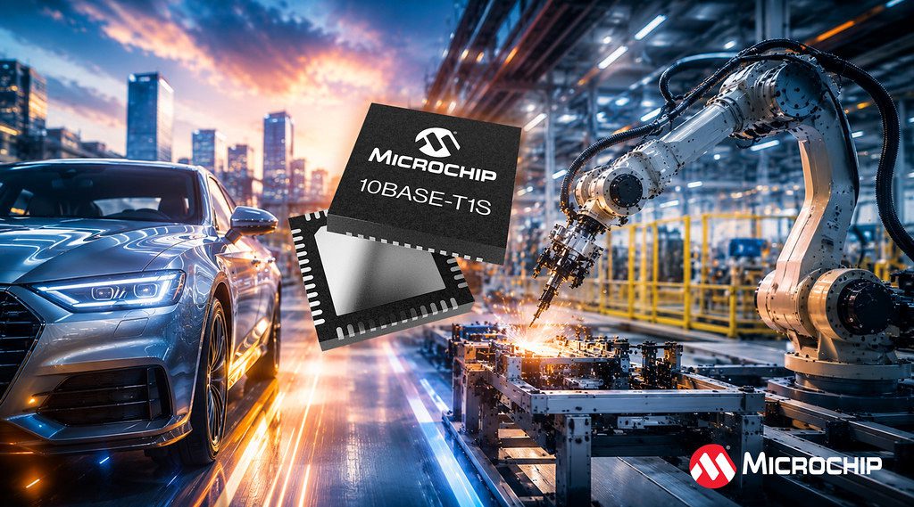Microchip, Zonal Araç Ağları İçin Yeni Ethernet Alıcı-Vericilerini Tanıttı