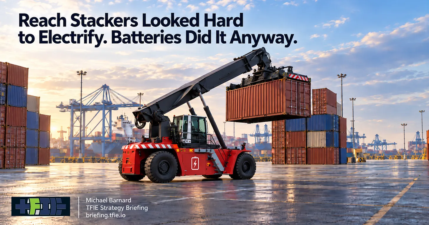 Reach Stackers Look Like a Hydrogen Job, But Ports Keep Ordering Battery-Electric Units