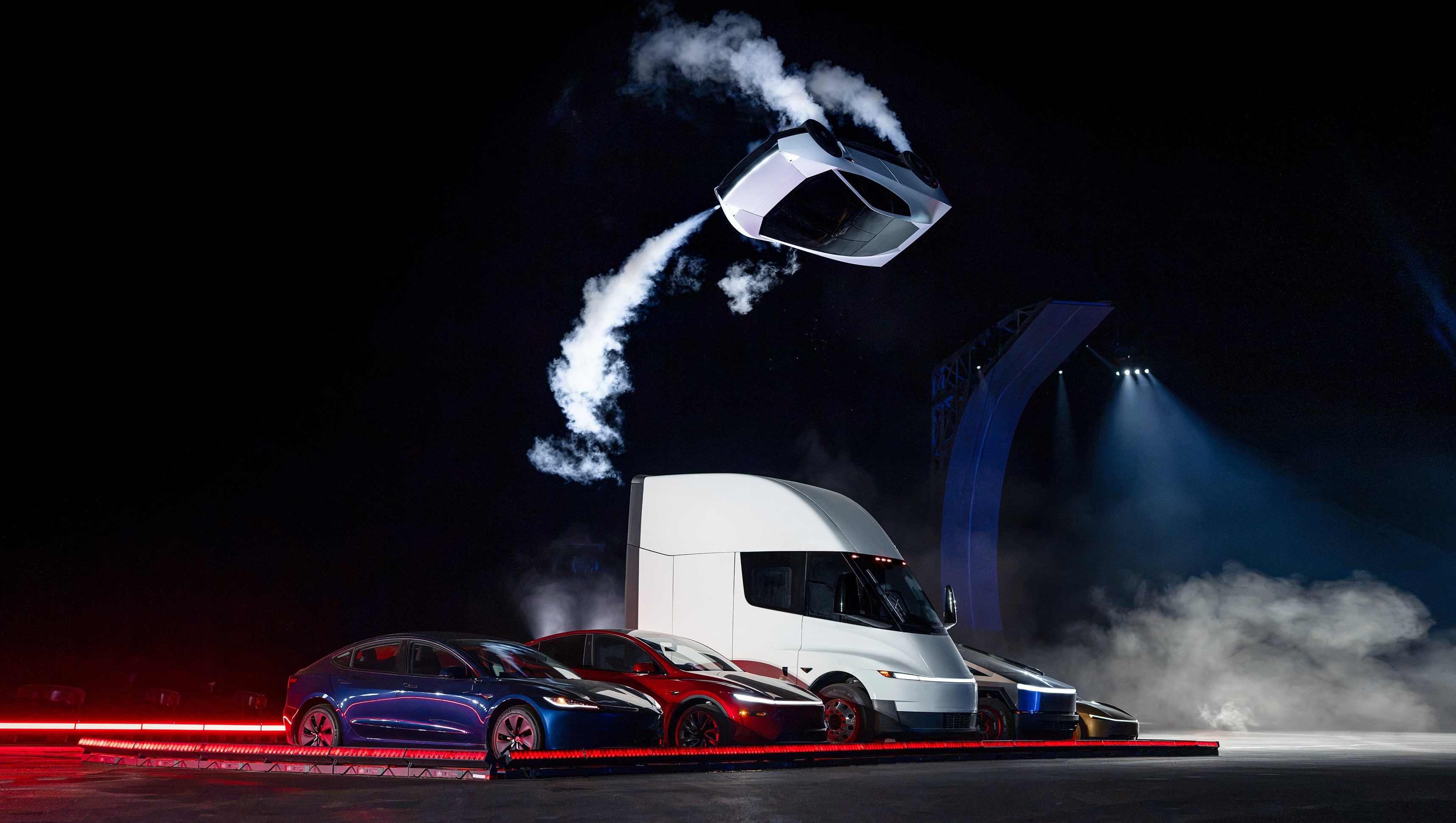 Tesla's Flying Roadster Demo Throws a Tesla-SpaceX Merger Back Into Play