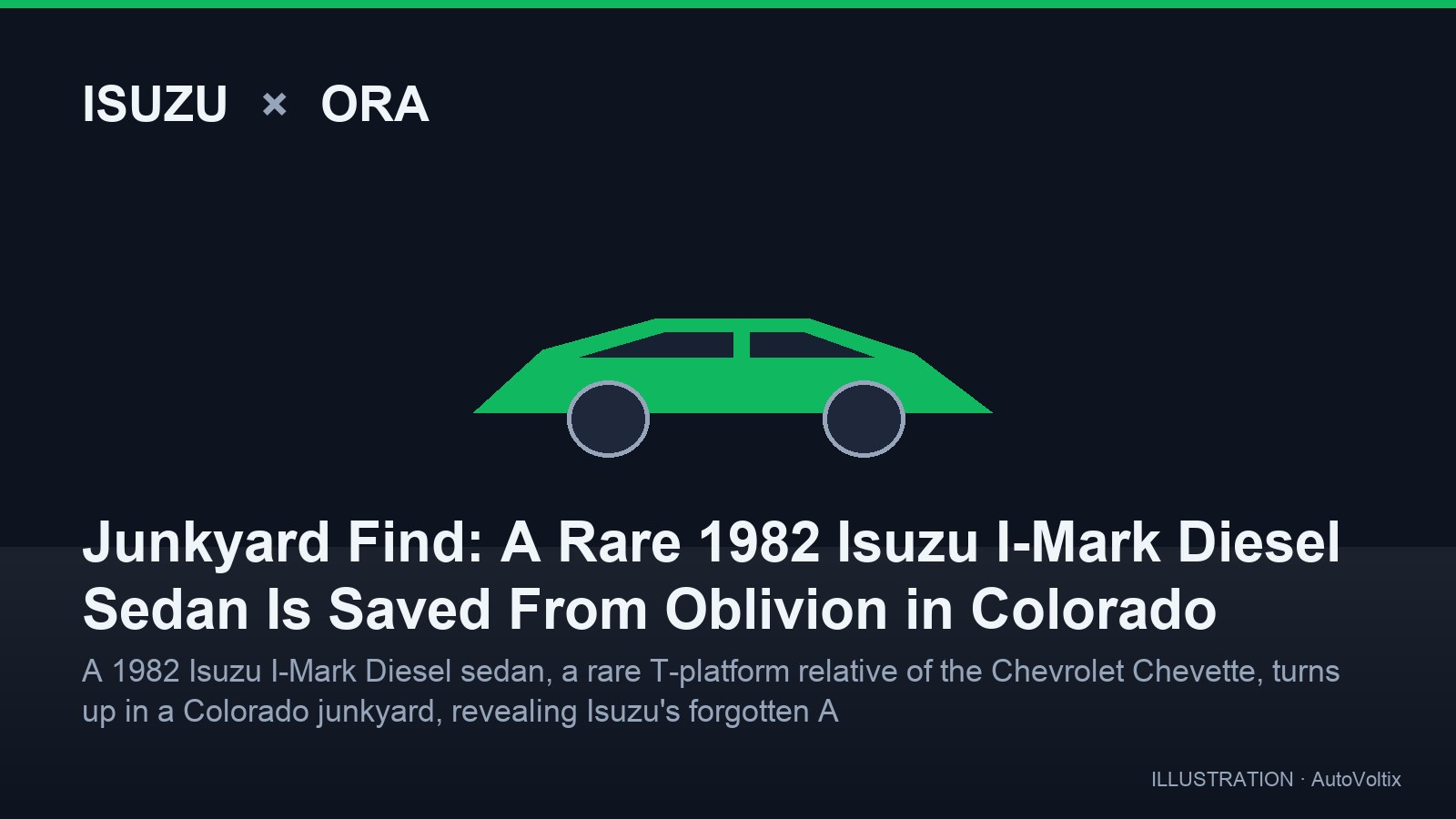 Junkyard Find: A Rare 1982 Isuzu I-Mark Diesel Sedan Is Saved From Oblivion in Colorado