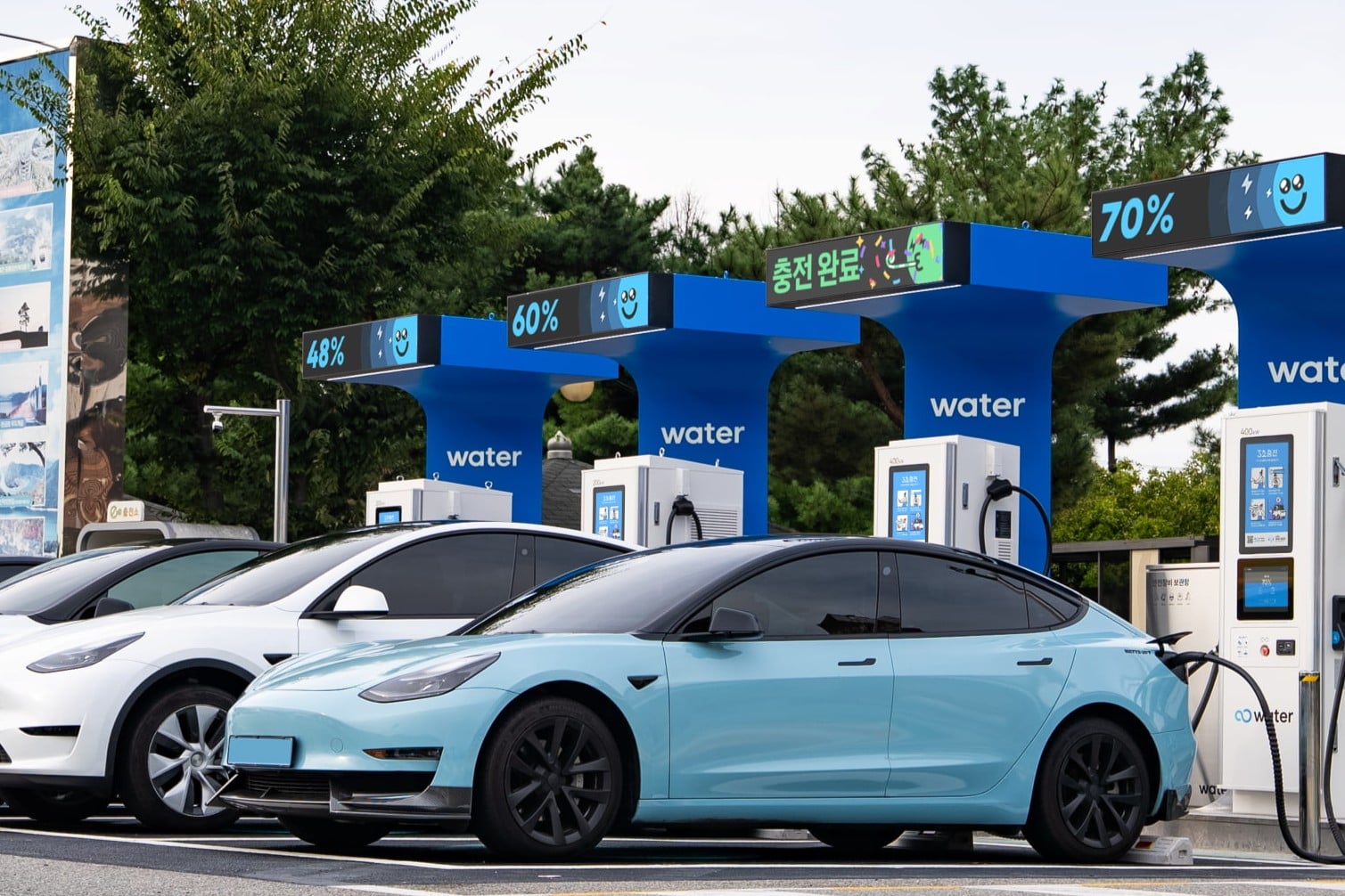 Water Rolls Out 23 Highway Fast-Charging Hubs in South Korea with 400 kW Hardware