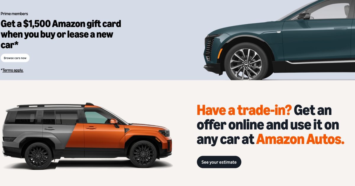 Amazon Autos Offers $1,500 Gift Card Bonus for Prime Day Car Buyers