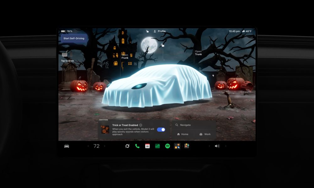 Tesla Rolls Out Halloween Mode: Ghost Avatars, Trick-or-Treat Sounds, and a Talking Car